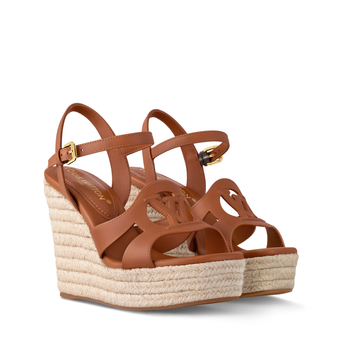LV Isola Wedge Sandals - Luxury Brown | LOUIS VUITTON