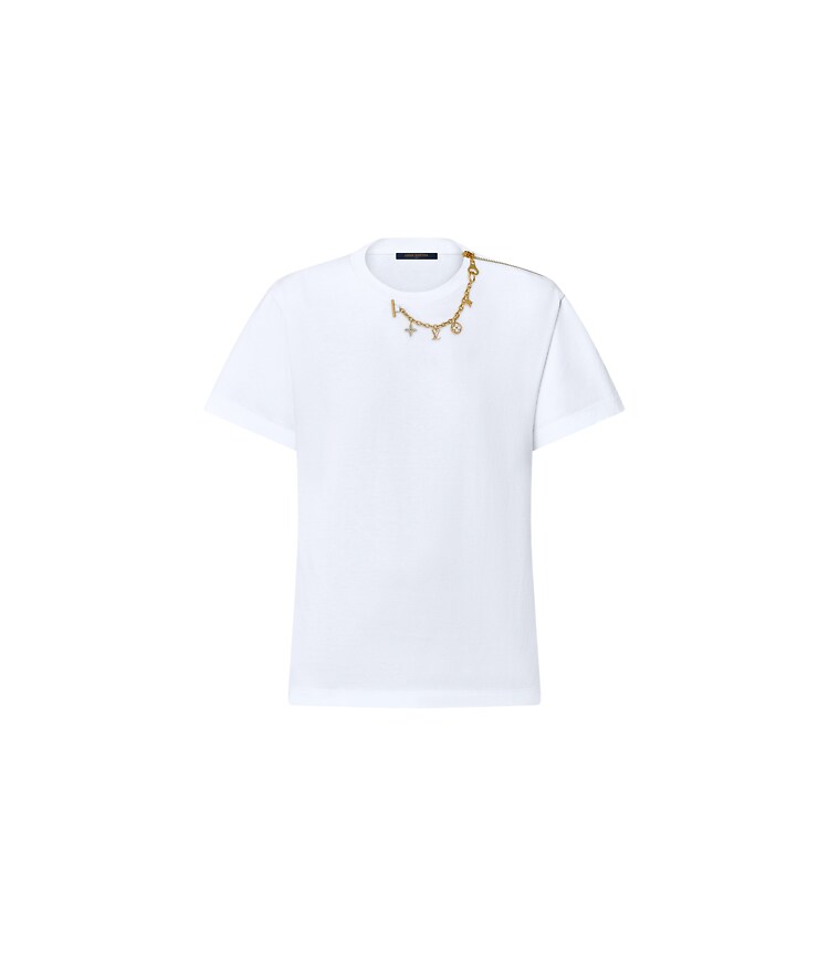 LOUIS VUITTON レディース Tシャツ XS ホワイト 金具付き