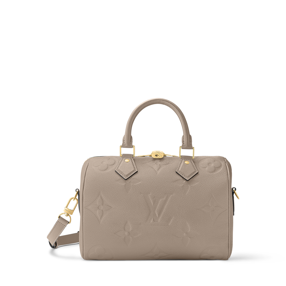 Speedy Bandoulière 25 Bag - Luxury Monogram Empreinte Leather Grey | LOUIS  VUITTON