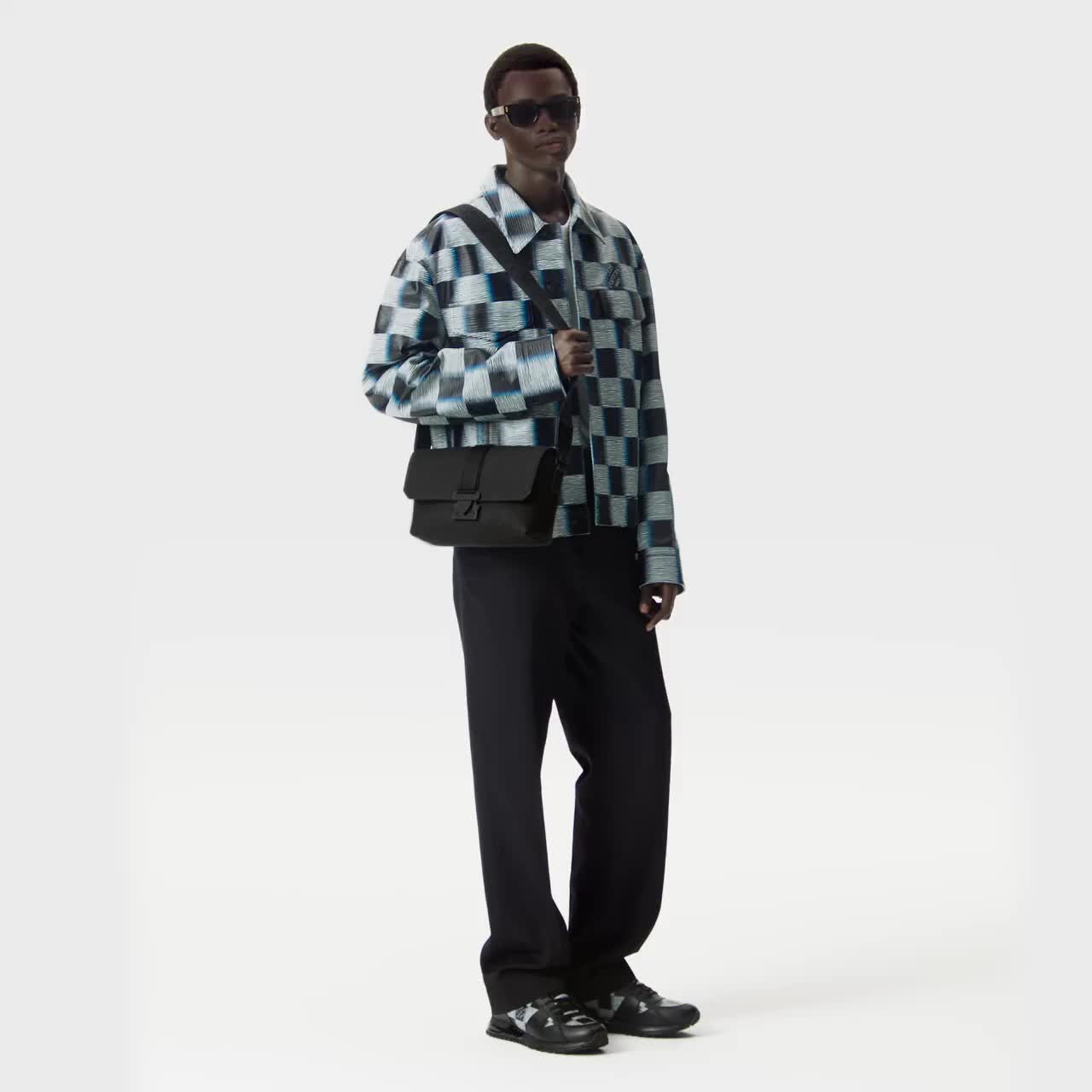 S-Cape Messenger Bag - Luxury Monogram Taurillon Leather Black