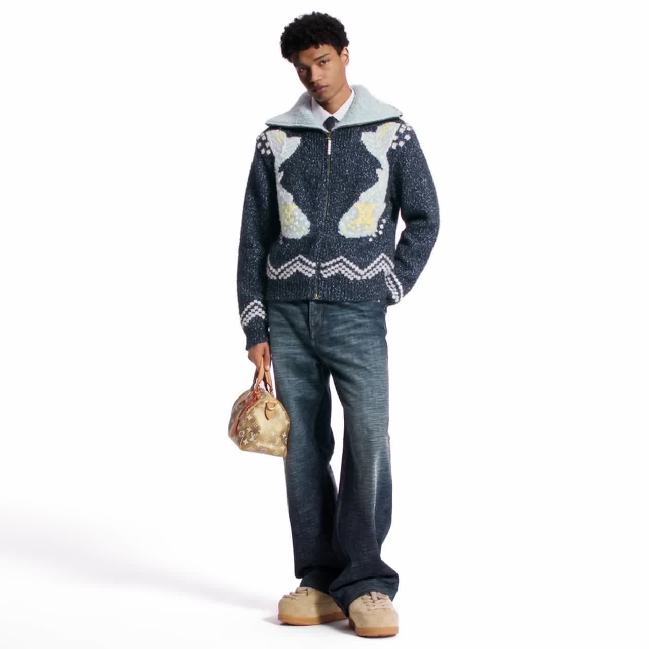 Zipped Knitted Blouson - Luxury Blue | LOUIS VUITTON